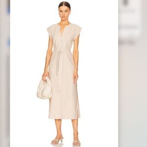 NWT Steve Madden Aeris Notch-Neck Belted Midi Dress